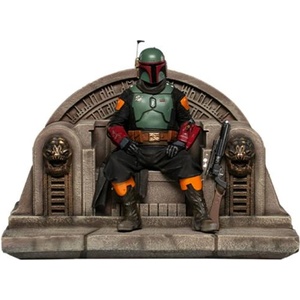 Iron Studios Star Wars: Мандалорецът - Боба Фет на трон Статуя Делукс Арт Скала 1/10 (LUCSWR45621-10)