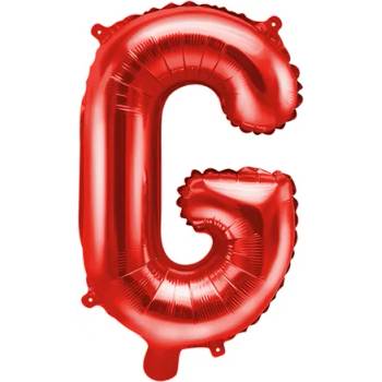 PartyDeco Балон от фолио Mini - Буква G 35см червен