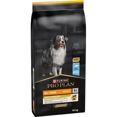 PRO PLAN OptiWeight All Sizes Adult Light/Sterilised white fish 14 kg