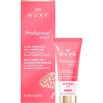 NUXE Комплект Nuxe: Creme Prodigieuse Boost Възстановяващ Нощен Балсам За лице 15 ml + Prodigieuse Boost Multi-Correction Гел крем За лице 40 ml
