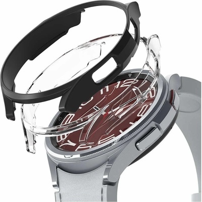 Ringke Комплект от два броя качествен твърд кейс за Samsung Galaxy Watch 6 Classic 47 мм (прозрачен и черен) - Ringke 2x Slim Watch Case (2 броя) (RGK1833)
