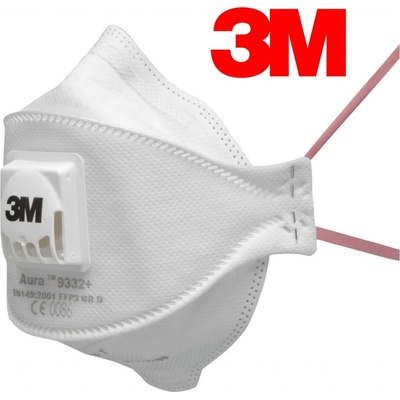 3M 9332+ Skladací respirátor s výdychovým ventilom FFP3