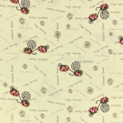 Dekoračná látka SONJA, kvety na bicykli, š.160