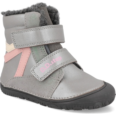 D.D.Step W073-52306D dětské zimní barefoot boty šedé