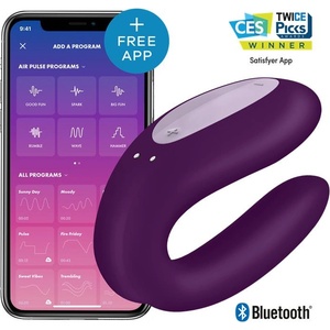 Satisfyer Вибратор за двойки с APP лилав Satisfyer Double Joy