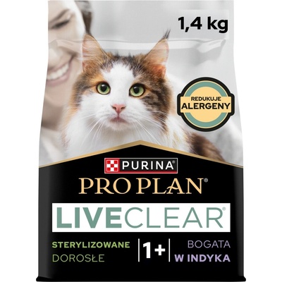 PRO PLAN LiveClear Krmivo pro dospělé kastrované kočky Krůta 1,4 kg – Hledejceny.cz