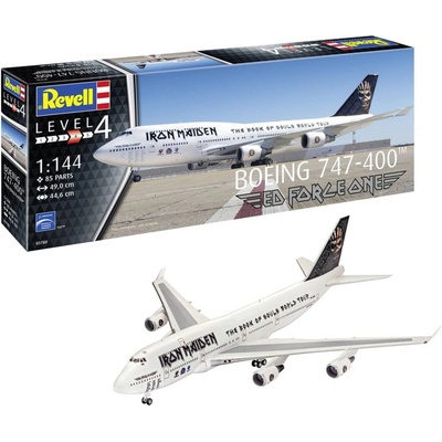 NNM декорация (модел) Iron Maiden - Model Kit 1/144 Boeing 747-400 - Ed Force One - REV03780