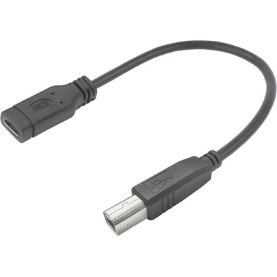 ACT USB Type-C женски кабел към USB-B 2.0 адаптер за принтер 0, 2 м черен AC7462 (AC7462)
