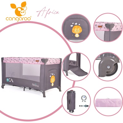 Cangaroo Детска кошара Africa розов (3800146248246)