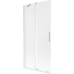 Mexen Velar параван за вана, плъзгащ се с 2 крила, 95 x 150 см, матирано, бял - 896-095-000-31-20 (896-095-000-31-20)