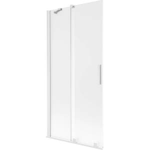 Mexen Velar параван за вана, плъзгащ се с 2 крила, 95 x 150 см, матирано, бял - 896-095-000-31-20 (896-095-000-31-20)