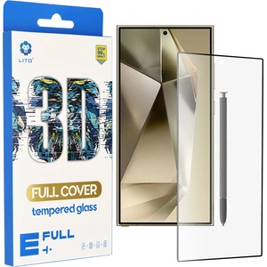 LITO Протектор за Samsung Galaxy S24 Ultra - Lito - 3D Full Cover - Черен