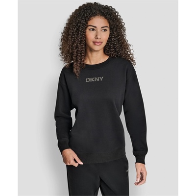 DKNY Блуза DKNY Women's Cotton Logo Crew Sweatshirt - Black