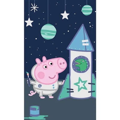 Carbotex Dětský ručník Prasátko Peppa Tomík astronaut 30 x 50 cm