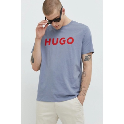 Hugo tričko s potlačou sivé