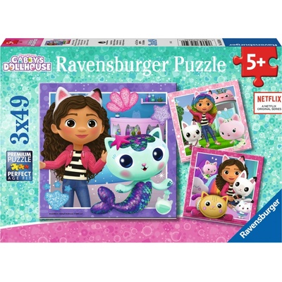 RAVENSBURGER Gábinin kouzelný domek 3x49 dielov