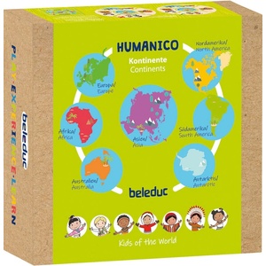 Beleduc Дървена пъзел игра от 30 части Beleduc - Континенти (BEL11559) - ozone