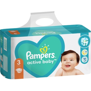 Pampers Бебешки пелени Pampers - Active Baby 3, 104 броя (1100004126)