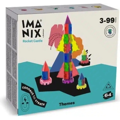 IMANIX Magnetická stavebnica rocket castle- 64 ks