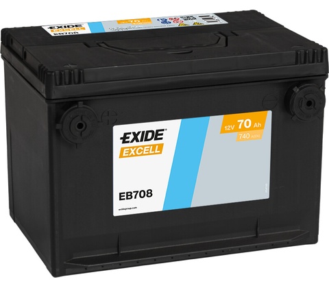 Exide Excell 12V 70Ah 740A EB708