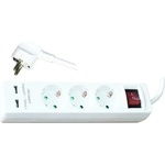  РАЗКЛОНИТЕЛ 3 ГНЕЗДА 2 usb С КЛЮЧ konekto kn41041 (kn41041)