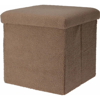 Storagesolutions Taburet se úložným prostorem BINI, 38 × 38 × 38 cm, hnědý