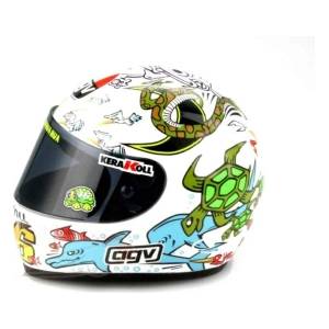  Модели на автомобили и мотоциклети модел на каска 1: 5 Moto GP Valentino Rossi Valencia 2005 - 1: 5 (TRS8125-4059)