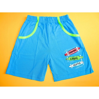 Arex ČR bavlněné kraťasy s potiskem tyrkysově modrá