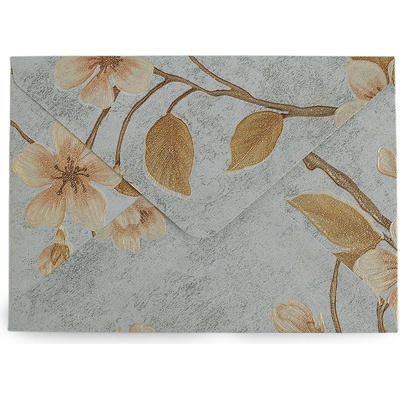 Papírová obálka 12,5x17,5 cm Varianta: 1 šedozelená sv., Balení: 5 ks