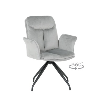 Carmen Трапезен стол marlow - бледо сив bf 2