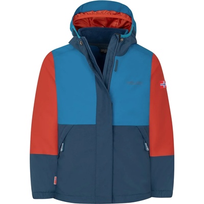 TROLLKIDS Детско 3-в-1 яке Trollkids Kid's Kjerak 3in1 Jacket 3-in-1 jacket - Summernight Blue / Red Clay / Mystic Blue - размер 176 (EU) (703-4004-1121)