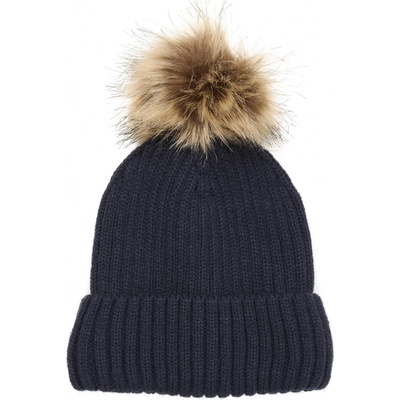 Color kids -Hat-W.Detachable Fake dětská zimní čepice Fur-741225.7850-total eclipse