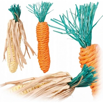 Trixie Sisalová mrkvička a kukuřice 15 cm (2 ks)