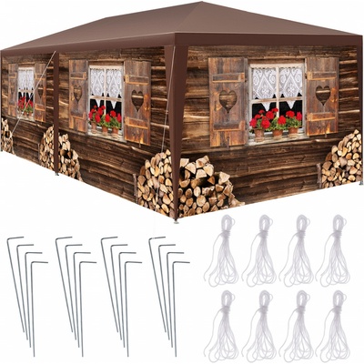tectake 405958 pavilon almchalet s odnímatelnými bočními díly - 6 m