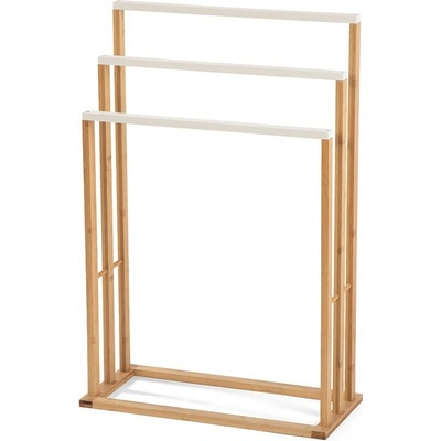 Noela Bambusový věšák na ručníky TRENO bílý – Sleviste.cz