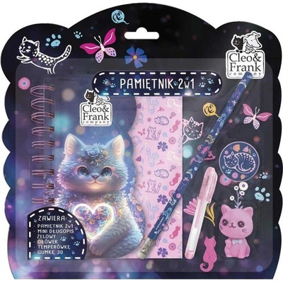 Diář se zámkem Kidea Cute s doplňky