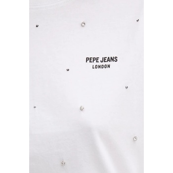 Pepe Jeans Памучна тениска Pepe Jeans ELIN в бяло PL505943 (PL505943)