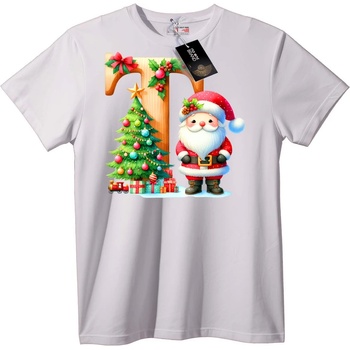 NOONEBRAND Тениска Дядо Коледа и Коледно дърво - XL, Black