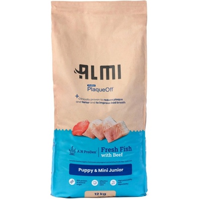 Almi Puppy & Mini Junior Granule s mořskou řasou 12 kg