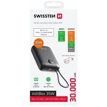 Swissten Voltbox 35W 30000 mAh černá