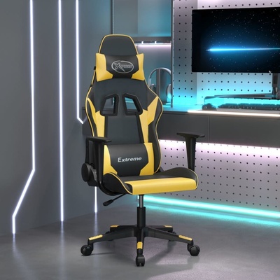 Nabytek XL Herní židle černá a zlatá umělá kůže