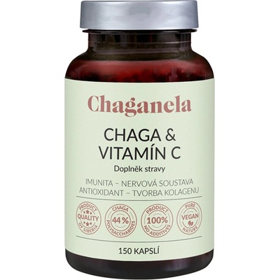 Chaganela Čaga s vitamínem C 150 kapslí