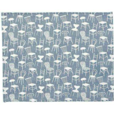 Klippan Švédsko Prostírání Chairs blue 2ks 45x35cm