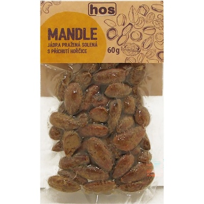 HOS Mandle jadra pražená solená s príchuťou horčice 60 g
