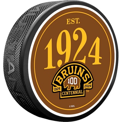 Mustang Puk Boston Bruins 100th Anniversary Commemorative Hockey Puck Year