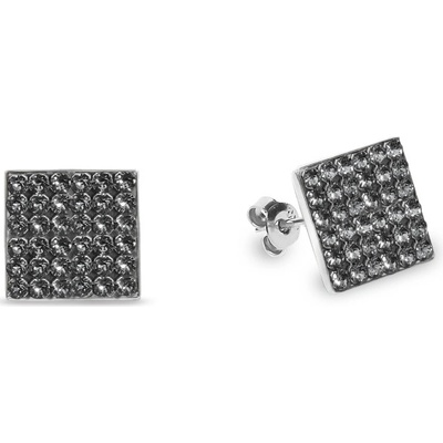 Spark šedé se Swarovski Elements Kingdom Studs KFM6SN Silver Night