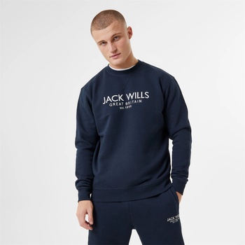 Jack Wills Блуза Jack Wills Belvue Logo Sweatshirt - Navy