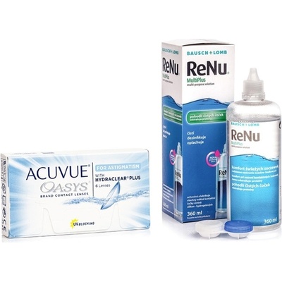 Johnson & Johnson Acuvue Oasys for Astigmatism 6 čoček + ReNu MultiPlus 360 ml s pouzdrem