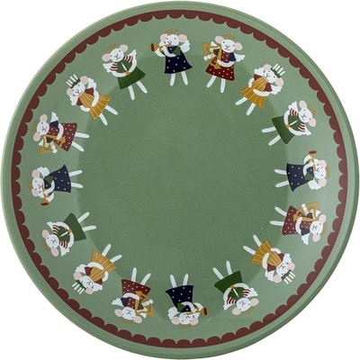 Bloomingville Kameninový tanier Peo Green Ø 16 cm