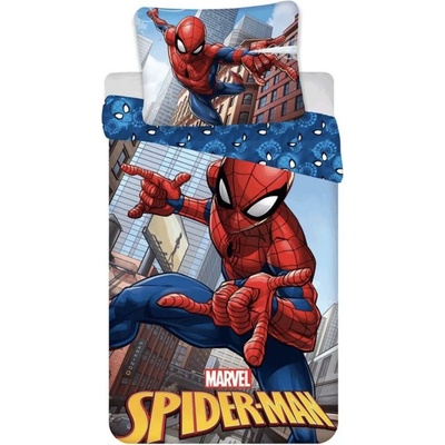 Javoli Spiderman modrá detská detská súprava posteľnej bielizne 100x135 40x60